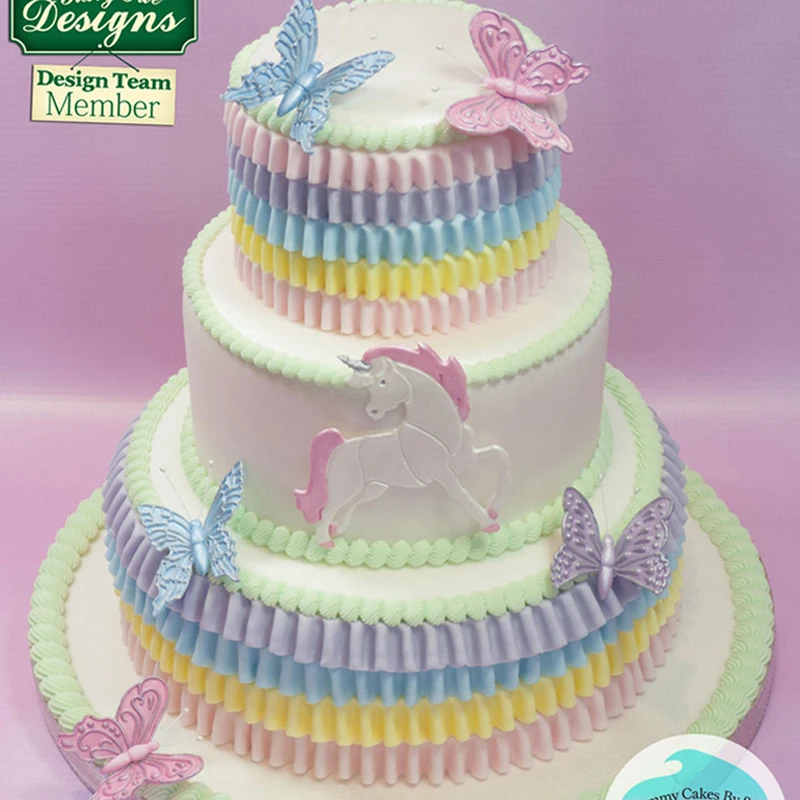 

Ruffle Border Fondant Silicone Cake Mold Cake Decorating Tools Silicone Baking Cake Molds Candy Clay Gumpaste Chocolate Moulds