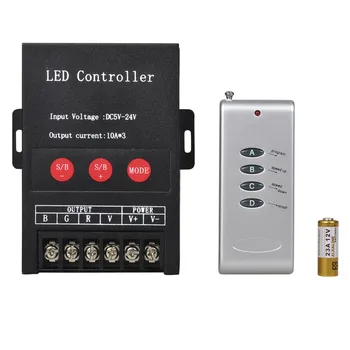 

30A DC5V-24V LED Controller 3Keys 3 Channel 5V 12V 24V 30A 360W 720W LED Controller Wtih RF For RGB LED Strip For 5050 3528