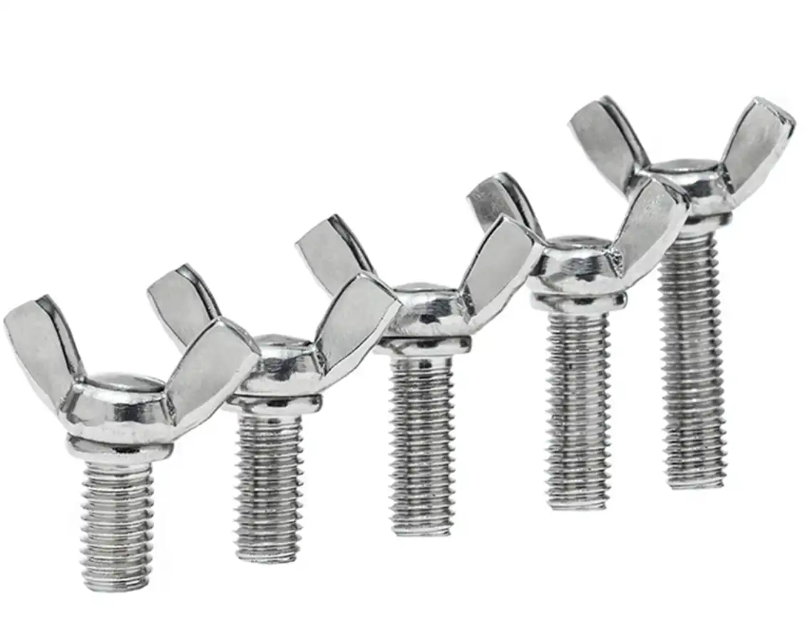 10 Pcs M4 304 Stainless Steel Wing Butterfly Screws Bolts Wing Bolt Machine Fastener Thumb Hand Screws M4-0.7 x 6mm