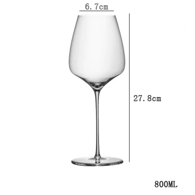 Высокая емкость Хрустальная стеклянная чашка Бургундия Красное Вино Кубок для шампанского бокал пузырчатое вино тюльпан коктейль Свадебная вечеринка посуда для напитков - Цвет: 800ml