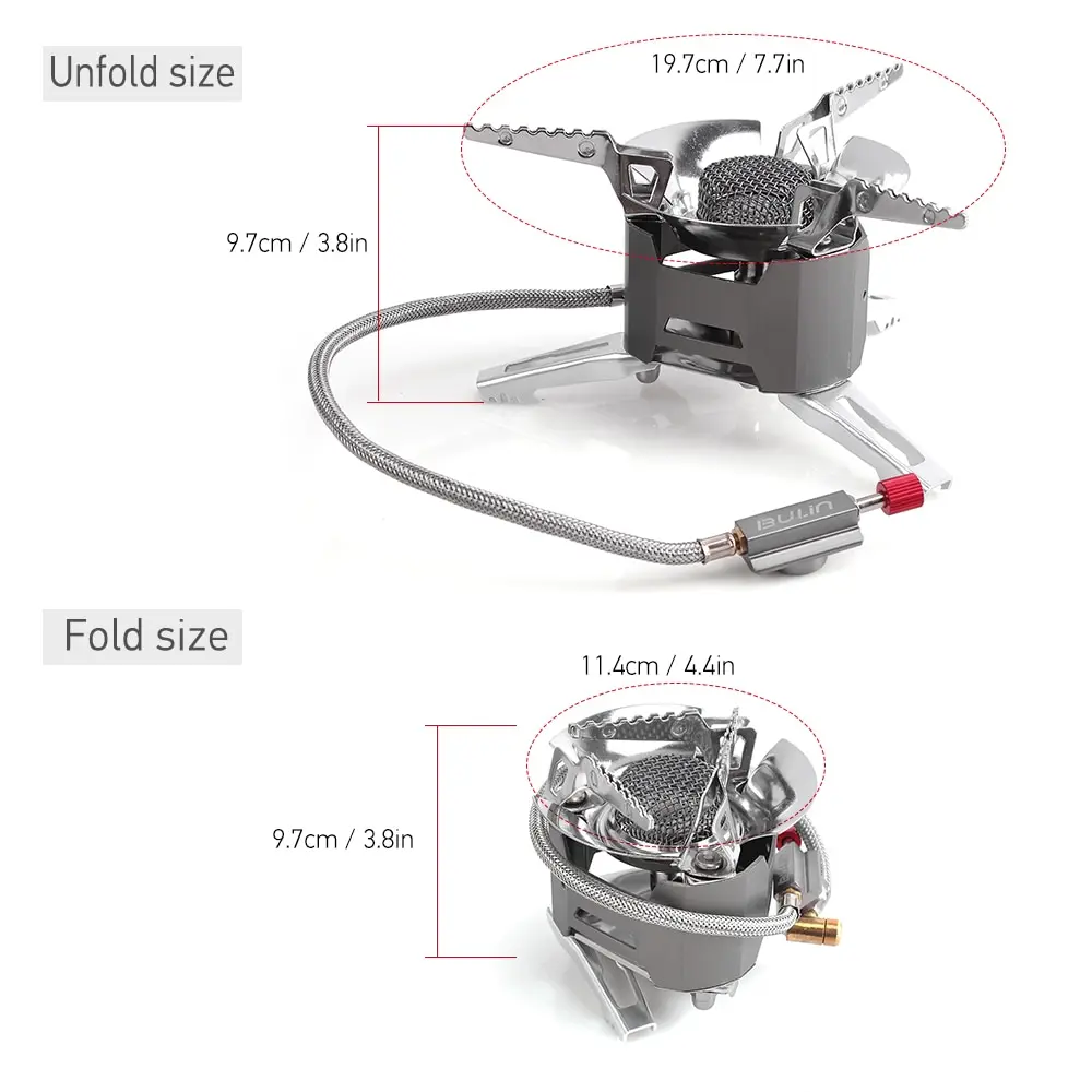 /Булин, газовая плита, складная, для приготовления пищи, ветрозащитная, для альпинизма, кемпинга, для приготовления пищи, для альпинизма, выживания, для приготовления пищи, для пикника