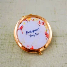 1 шт./партия уникальный логотип покупателя персонализированные косметическое зеркало подарок для свадебной вечеринки, с надписью "Bride to be" подарки невесте