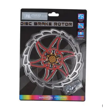 Новейший ротор дискового тормоза из нержавеющей стали для велосипеда с винтом 160 мм MTB Запчасти для горного велосипеда - Цвет: Красный