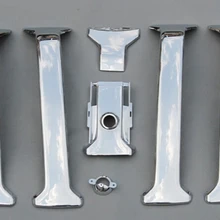 Высокооборудованной для Toyota Land Cruiser Prado FJ150, АБС-пластик, автомобильный передний центральный решетка гриль крышка отделкой 6 шт./компл