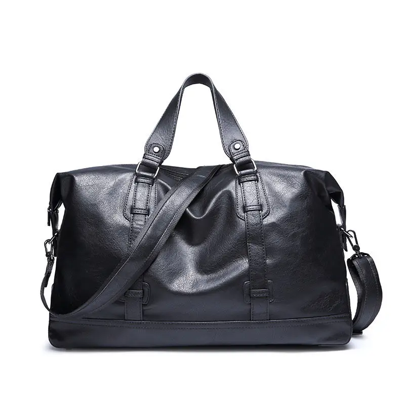 Мужская гимнастическая сумка из искусственной кожи, спортивная сумка на плечо, сумка для фитнеса, сумка через плечо, сумка для путешествий, Туристическая Сумка XA309WD - Цвет: black