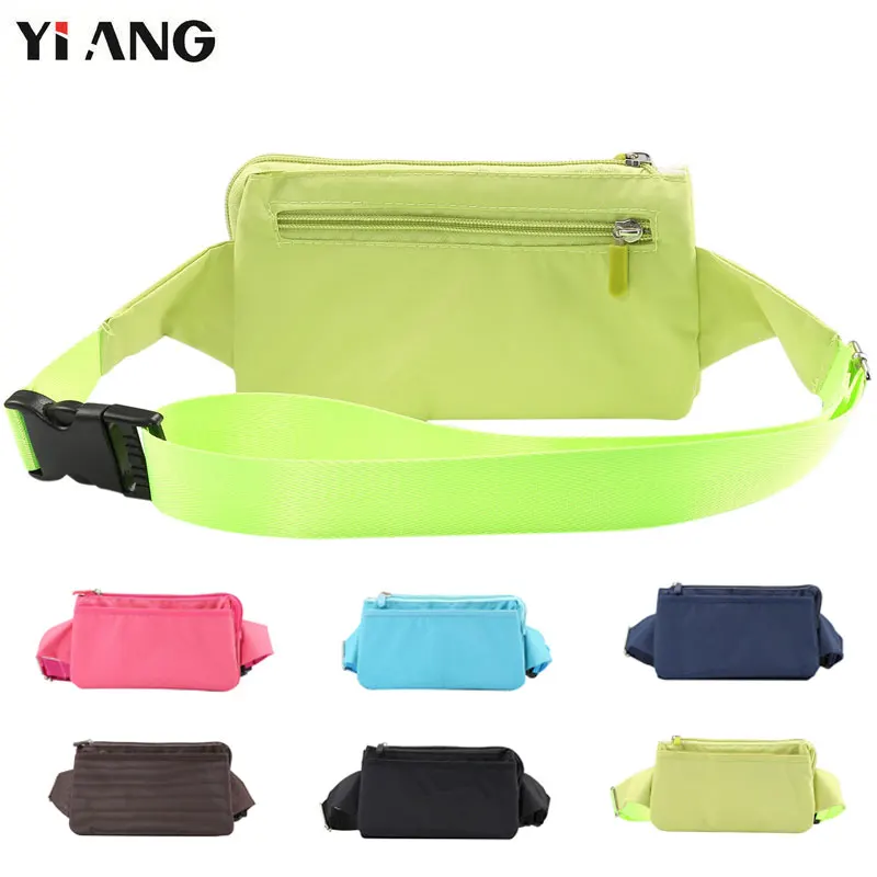 Unisex Genuine Leather Travel Outdoor Hook Pouch Fanny Waist Pack Pouch Bag
