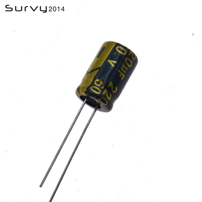 

10/50PCS 50V 220uF 105 8x12mm Electrolytic Capacitor Top