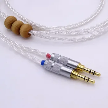 

4ft 1.2m Hi-end 8 Cores 5n Pcocc Silver plated Headphone Upgrade Cable for Denon AH-D600 D7100