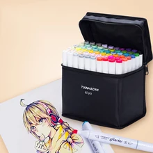 Alipic Tianhao спиртовые маркеры с двойной головкой, маркеры для эскизов, набор кистей для рисования, манга, Дизайнерские товары для рукоделия