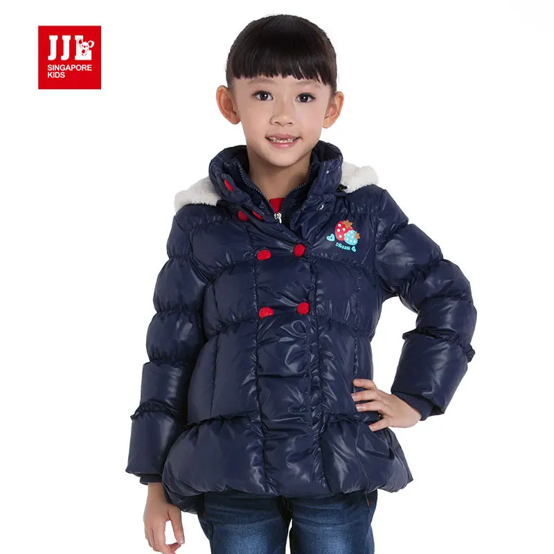 girls down coat 80% white duck down double breasted kids coat girls winter jacket kids down parka 2015 Wholesale Apparel & Accessories