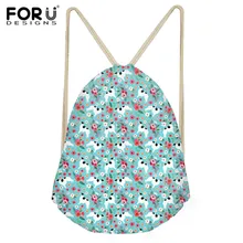 INSTANTARTS 2019 Fashion Bag Borzoi Flower Printing Boys Small Drawstring Bag School Shoulder Backpacks Teen Boys