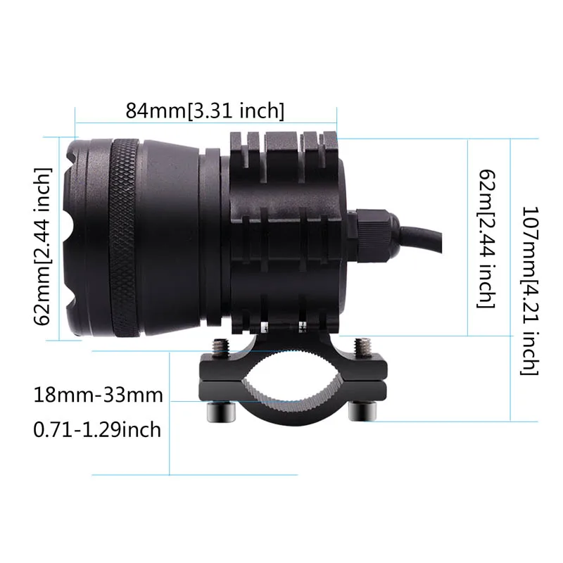 

30W LED Motorcycle Headlight Waterproof Bulb Low Consumption Motorcycle Headlamp NJ88
