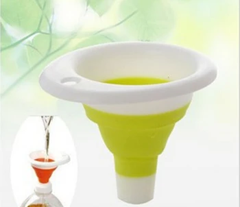 

1PC Silicone Gel Foldable Collapsible Style Funnel Hopper Kitchen Cozinha Cooking Tools Accessories Gadgets KB 1352