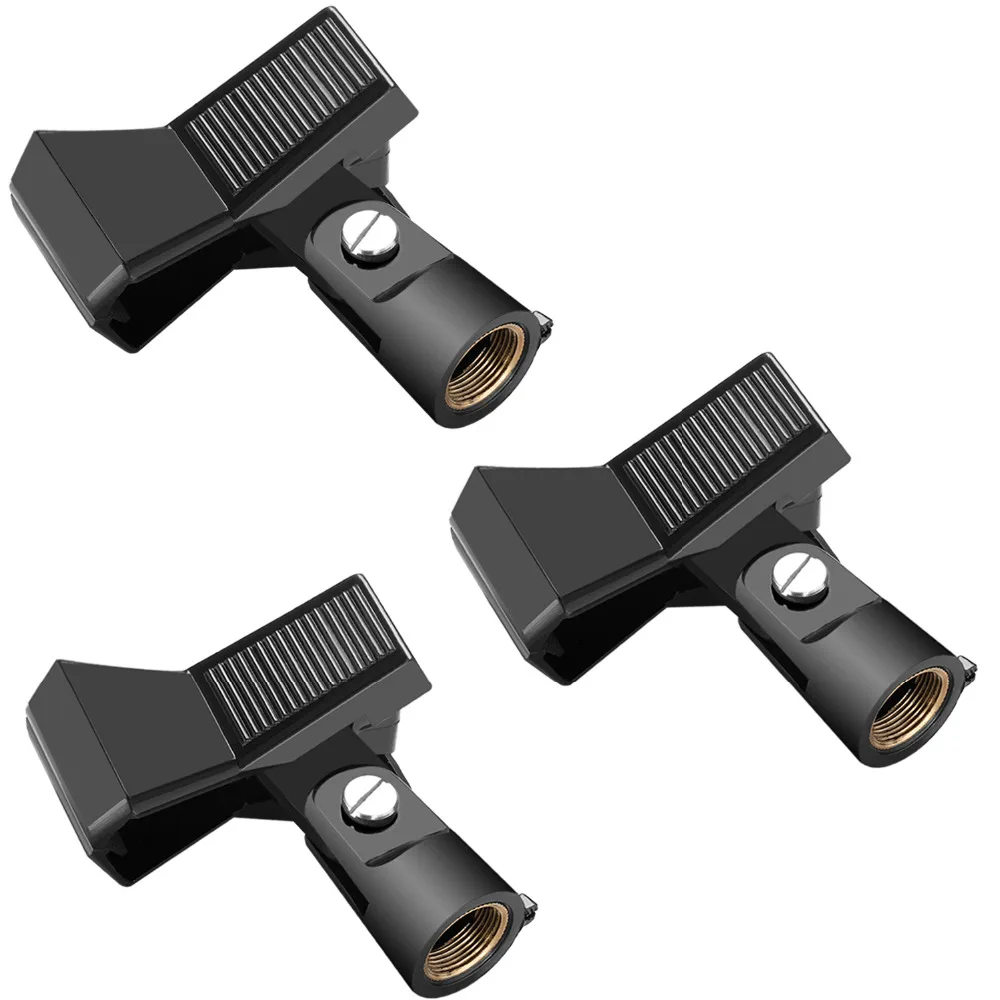 eewer 3 Packs Microphone Clip Clamp Holder for Mic Stand with 5/8 inch