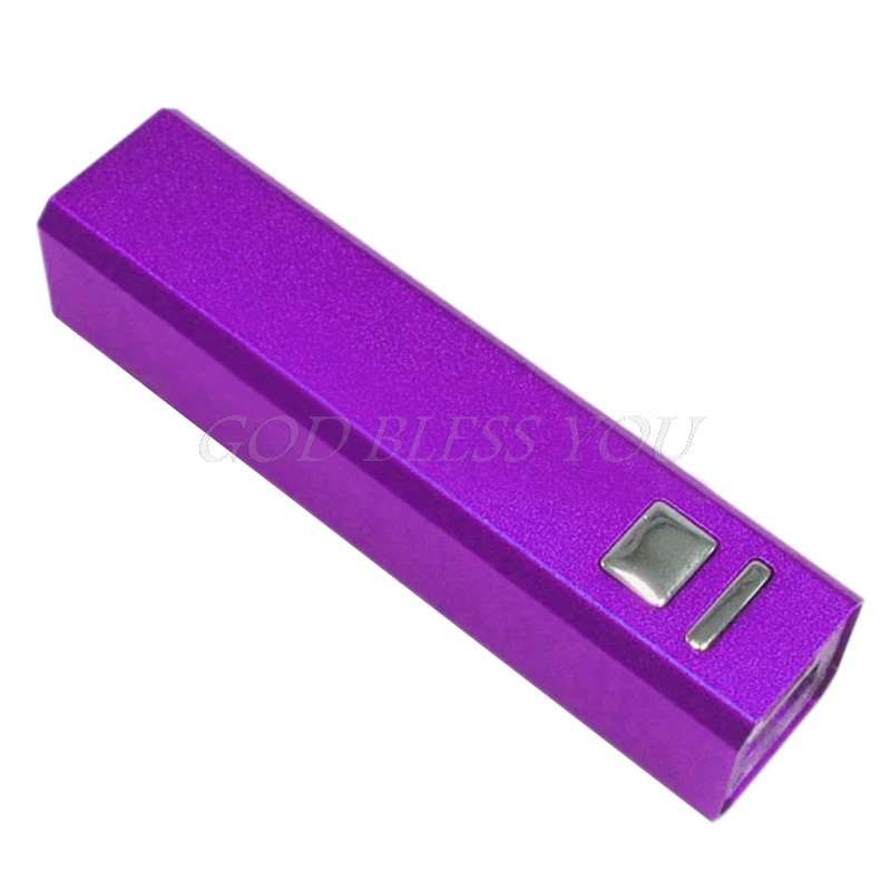 1 шт. 2600 мАч 18650 зарядное устройство алюминиевый DIY USB внешний аккумулятор чехол