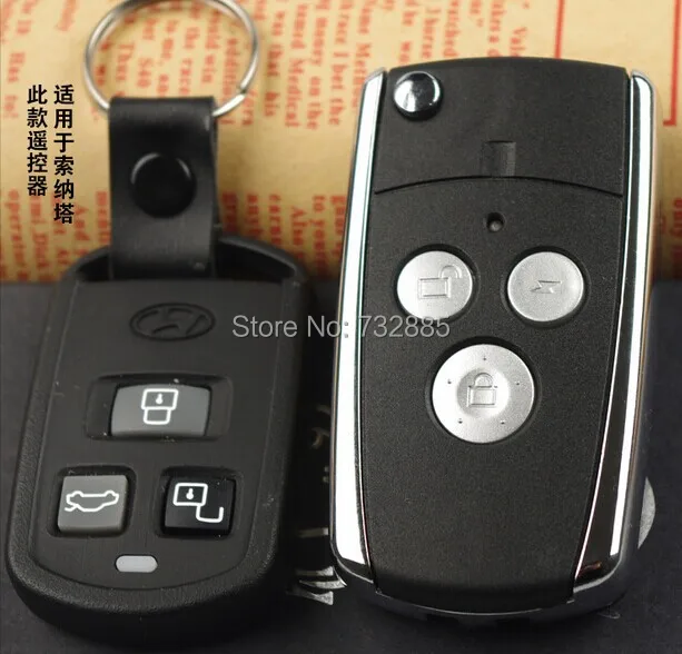 2015 New Updated For Hyundai Sonata Modified Folding Flip Remote Key Shell 3 Buttons