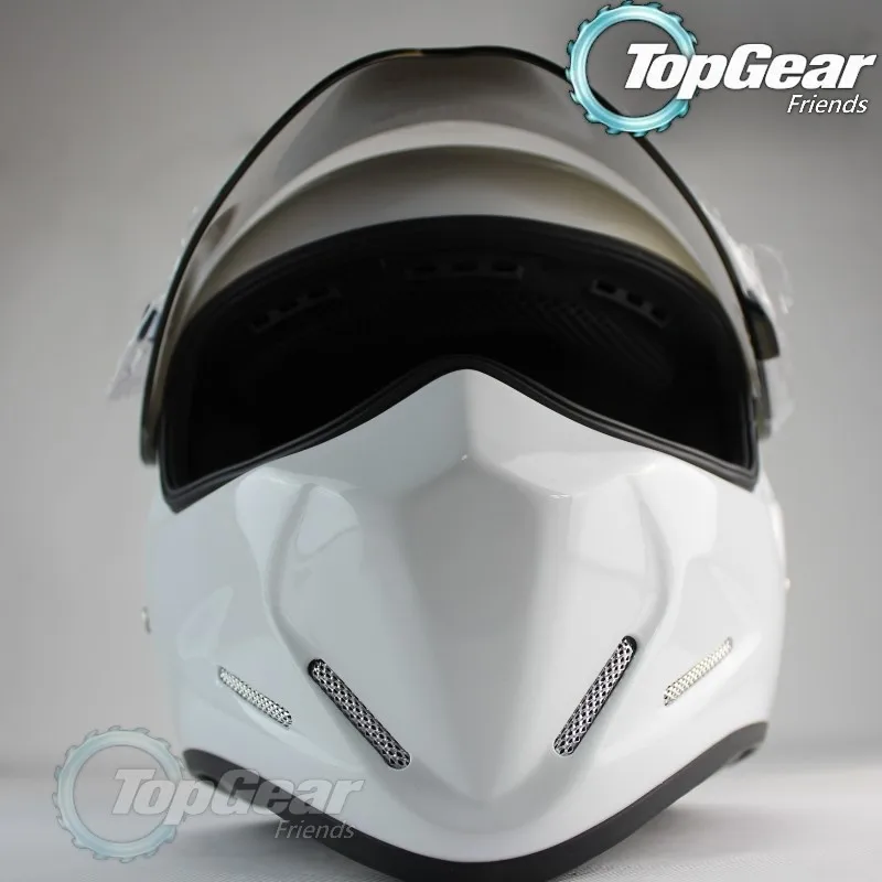 Для TopGear шлем Стига Capacete Casco De/Bag+ наклейка "Simpson" для подарков/белый мотоциклетный шлем с красочным козырьком Racing