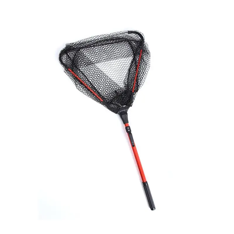 

2018 New 80cm Aluminum Alloy Single Section Triangle Folding Screen Landing Net Fly Fishing Manual Dip Net Fishing Gear