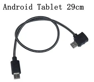 Android 29cm Spark пульт дистанционного управления кабель для передачи данных для DJI Spark провод Connet мобильный телефон планшет передача Android Micr USB/type-c дроны - Цвет: Android 29cm