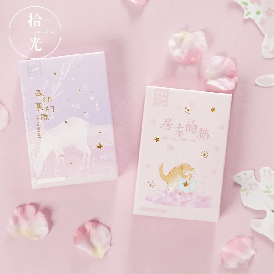 

28 Sheets/Set Cute Landlord's Cat and Nara Deer Lomo Card Mini Postcard Message Card Gift Greeting Card