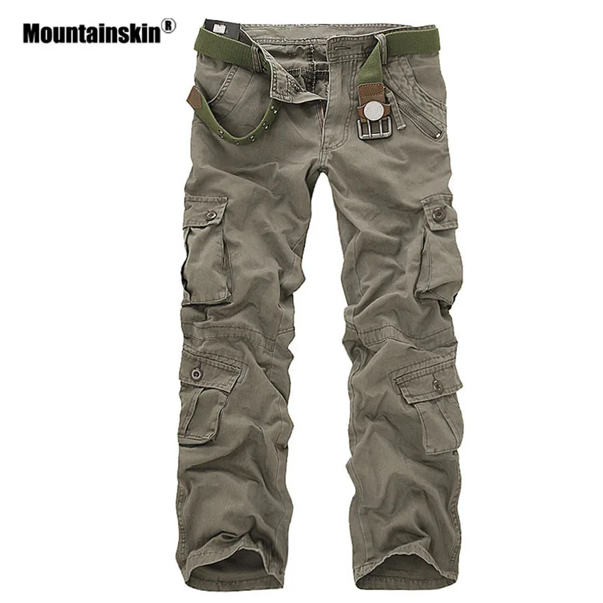 Miglior Mountainskin Militare degli uomini di Multi tasche Dei Pantaloni Tattici Esterni Pantaloni Allentati Dei Pantaloni Da Trekking Pesca di Campeggio Arrampicata Marca VA271