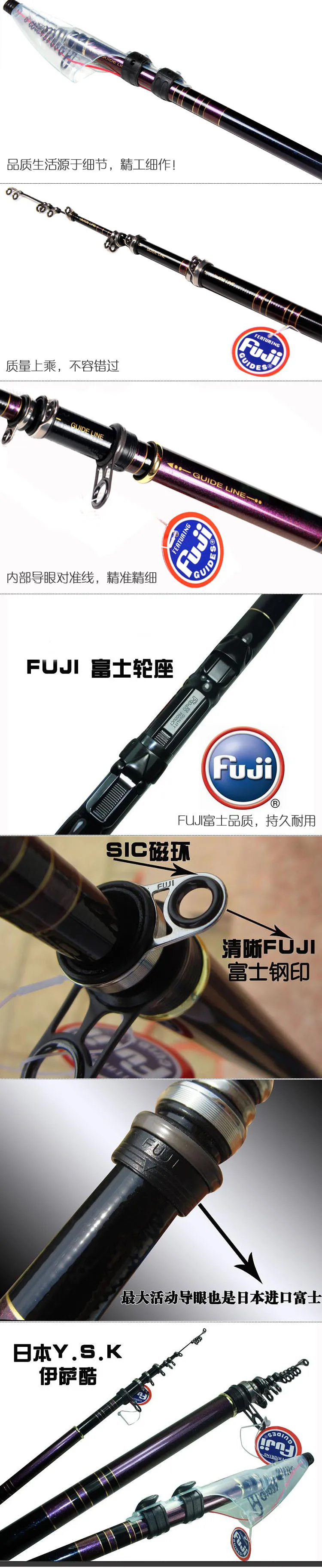 Vara de Pesca Telescópica de Fibra de Carbono Japonês Alimentador Carpa Surf Casting Rod Rocha Fiação Ultra Light 5.3 Metros Mod. 1236029 5 High Quality Esporte e Lazer