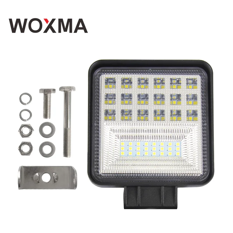 

LED Light Bar Work Led 12v Car Accessorie 48W led Offroad Driving Work Light 6000k Super Brighter 3030 SMD DRL for Car 4WD WOXMA
