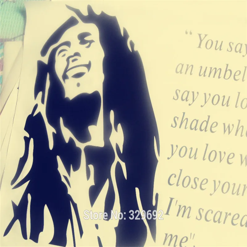 Наклейка на стену с изображением мыши zoom Bob Marley наклейка надписью You Love Rain