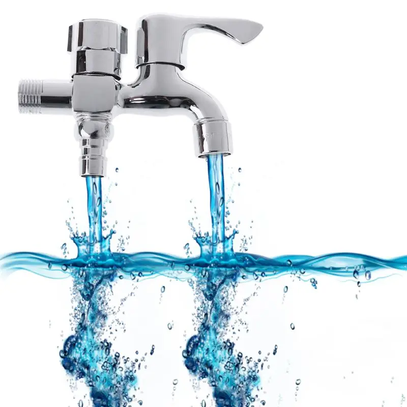 

Multifunctional Washing Machine Faucet Double Outlet Dual Connector Water Tap Drop ShiP