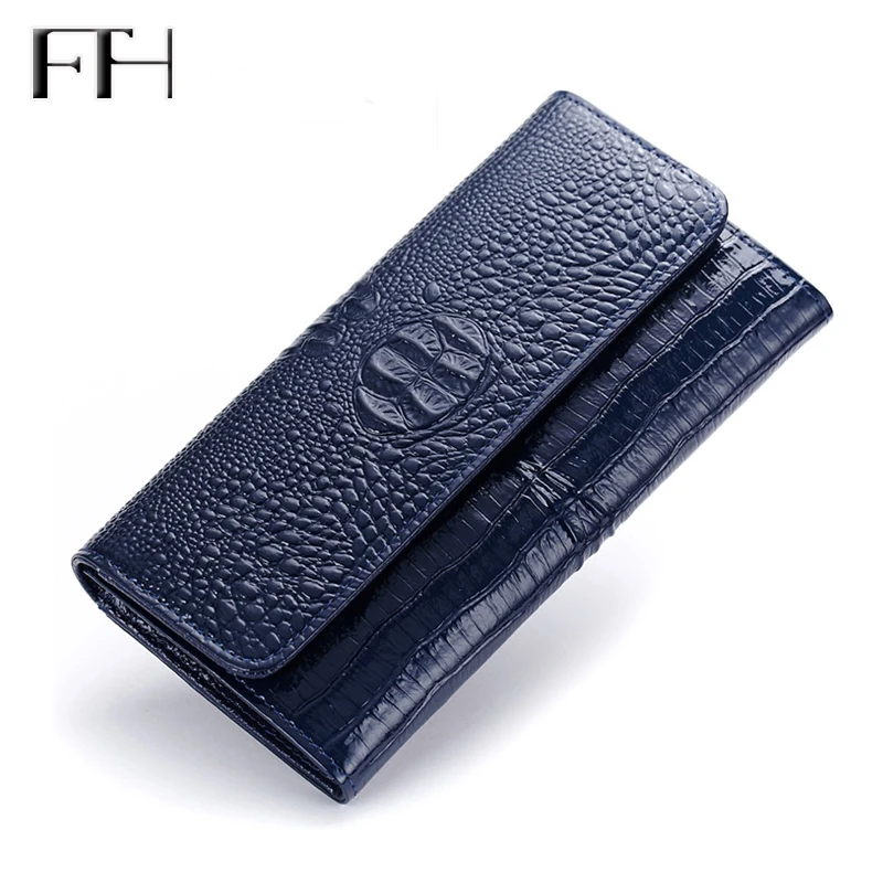 

2019 Alligator texture Women leather Hasp cover long Wallet Card Holder Lady luxury big cash Purse female elegant phone Clutches