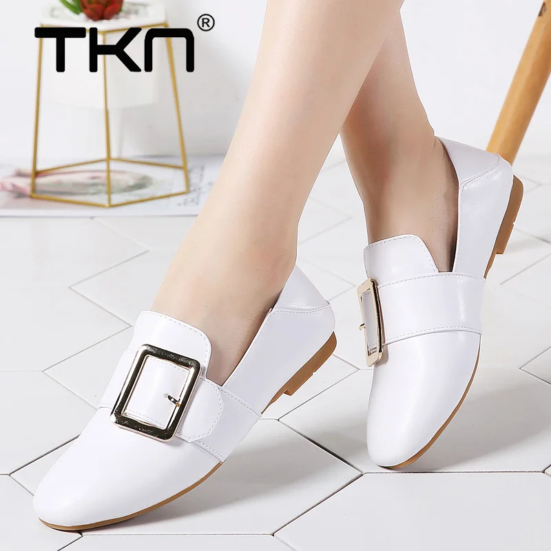

2019 Spring Women Flats Shoes Ballerina Loafers Genuine Leather Slip on Ballet Flats Ladies Oxfords Tenis Feminino Woman 701
