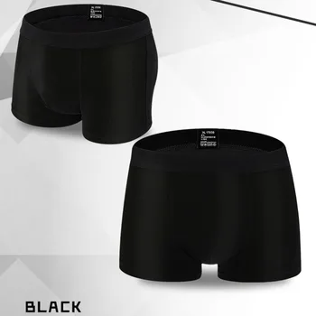 

Men's Underwear Cotton Breathable Modal Plus Size Boxers Man Solid Color Underpants Comfortable Boxer Shorts 2018