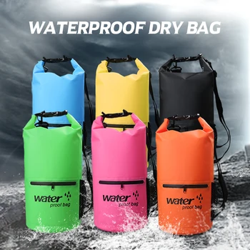 

10L / 20L Outdoor Waterproof Dry Bag Roll-top Sack Waterproof Floating Bag with Waterproof Phone Case Swimming Bags