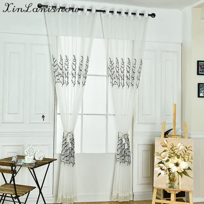 Simple moderno cortinas para Living comedor dormitorio arte rico árbol