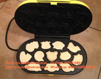 

Free mini cartoon cake machine electric double plate waffle maker biscuit make with fillings electric baking pan
