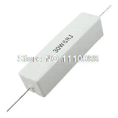 Осевой керамический цементный Силовой Резистор 6 Ом 30 Вт|ohm|ohm wattohm resistor |