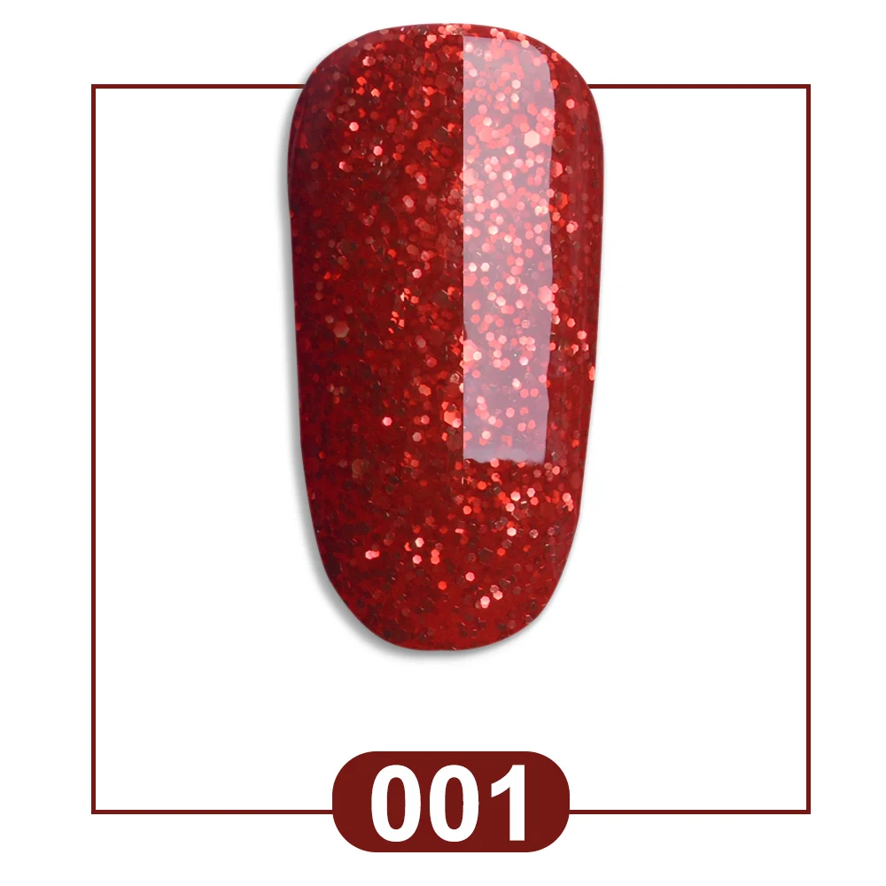 RS Nail 15ml uv color gel nail polish red glitter sparkles gel lacquer a set of gel varnish uv resin sequins esmalte para unha