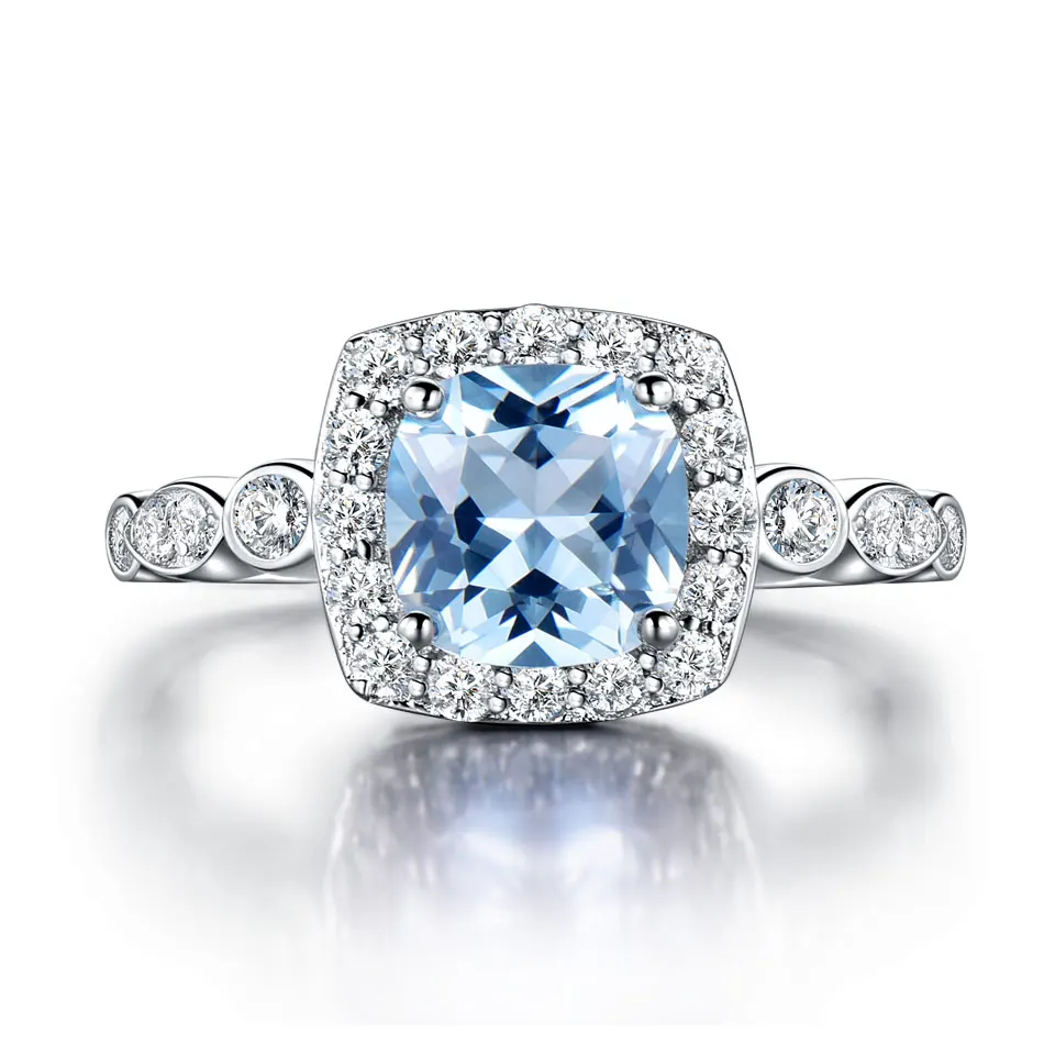 UMCHO Sky blue topaz silver sterling rings for women RUJ018B-1 (2)