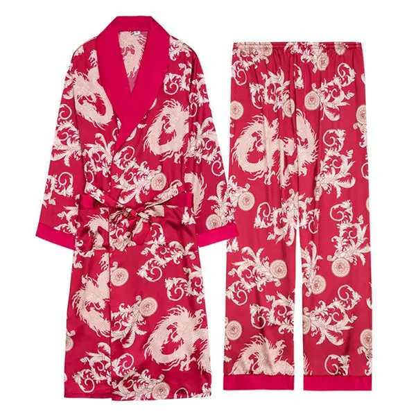 Новинка, мужской весенний халат, халат Yukata, мужское кимоно из вискозы, банное платье, ночная рубашка, одежда для сна, Пижама, Mujer, L-XXL - Цвет: C-4