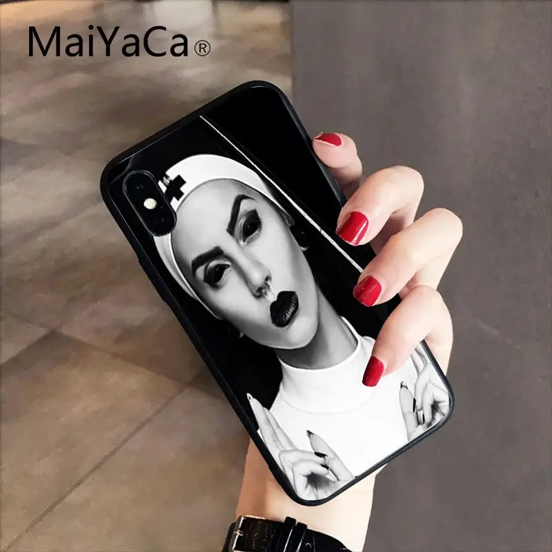 MaiYaCa Sister nun Custom Photo мягкий чехол для iPhone X XS MAX 6 6S 7 7plus 8 8Plus 5 5S XR 10 Чехол - Цвет: A3