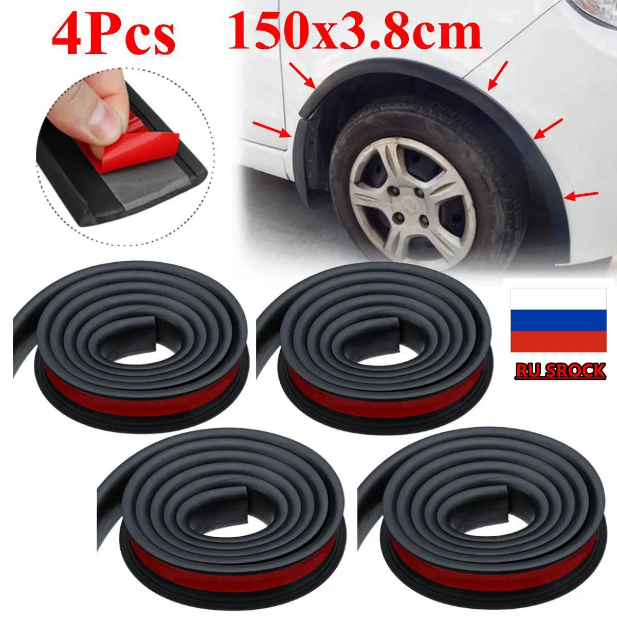 2Psc Rubber Ring Car Universal Mudguard Trim Wheel Arch Protection Moldings