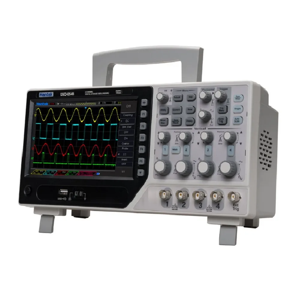

Hantek DSO4254B Digital Storage Oscilloscope 250MHz 4 Channels 1 Gsa/s Integrated USB Host/Device Better Than DSO5102P