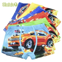 5 Pcs/lot Cartoon Car Kids Boy Underwear For Baby Children’s Boxer Underpants Briefs Boys Underware Pants For 3-11 Y