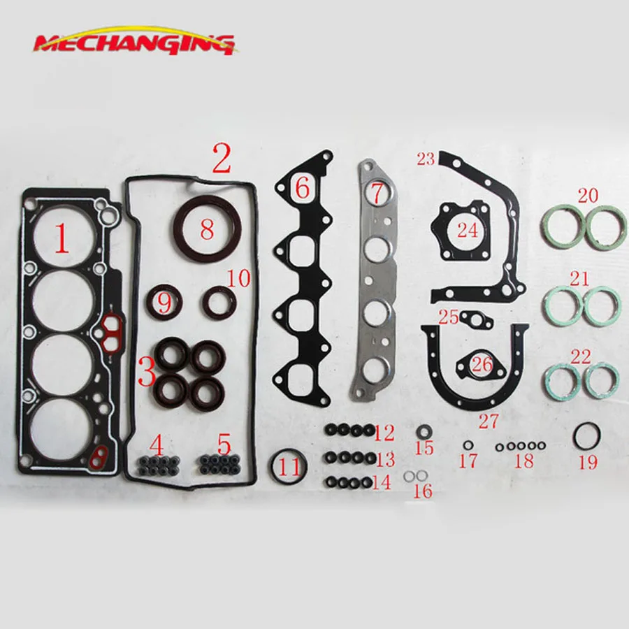 

customized LOGO For TOYOTA COROLLA SPRINTER AVENSIS 4AFE Automotive Spare Parts Engine Parts Full Set Engine Gasket 04111-16231