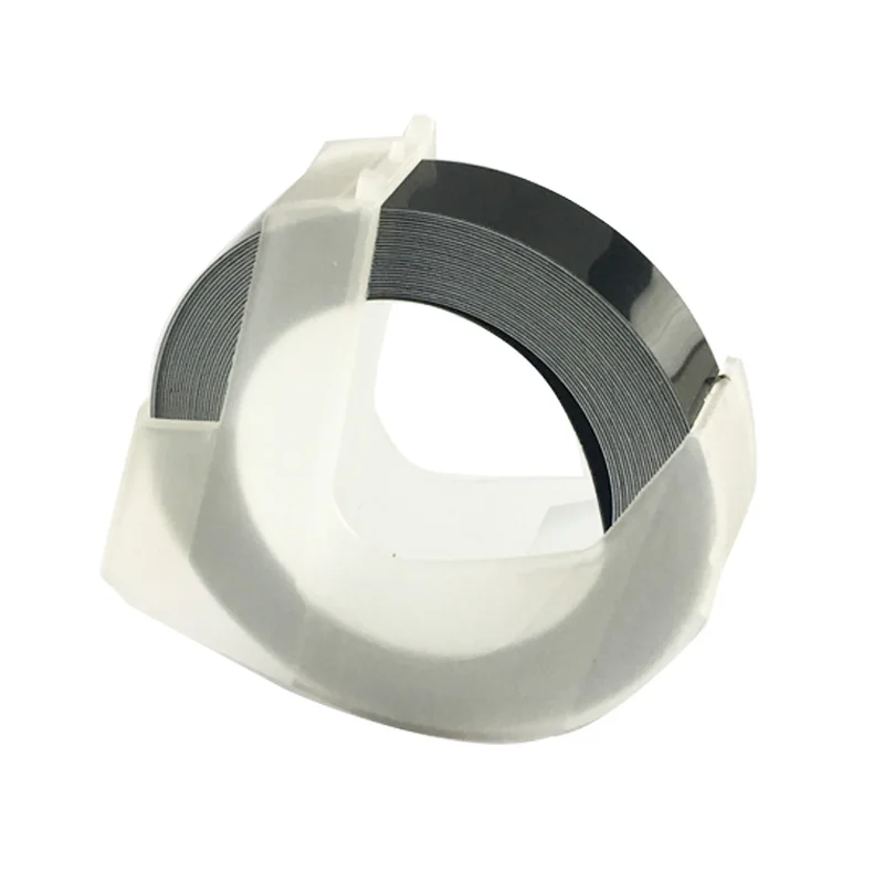 CIDY 1 pcs أسود اللون متوافق DYMO 3D البلاستيك النقش إكسبرس تسمية 9mm * 3 m ل DYMO 1610/1575 النقش طابعة موتكس E101 CIDY 1 pcs أسود اللون متوافق DYMO 3D البلاستيك النقش إكسبرس تسمية 9mm * 3 m ل DYMO 1610/1575 النقش طابعة موتكس E101