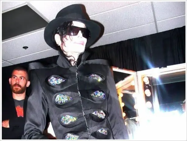 MJ Michael Jackson Rare NEW This Is It  Men in the mirror Crystal Punk Jacket For Party Performance Collection