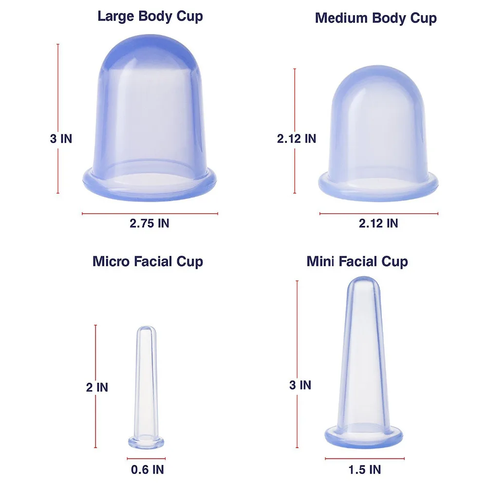Вакуумные чашечки для массажа тела, антицеллюлитные силиконовые чашечки, семейный уход за здоровьем, массаж лица, шеи, медицинский насос на присоске