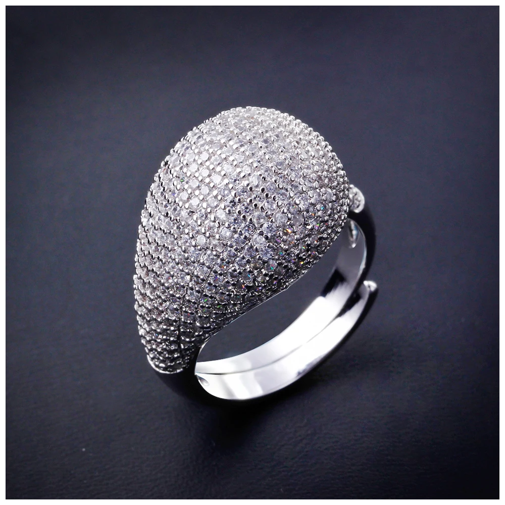 DreamCarnival 1989 Full Zircon Stones Wedding Jewelry Quality Setting Bridal Luxury Fashion Cocktail Party Women Ring SJ14751