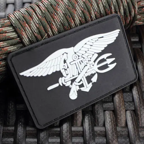 Нам Спецназ ВМС команда 6 TRIDENT логотип патч 3D ПВХ тактический боевой дух армии резиновая вышивка эмблем значок