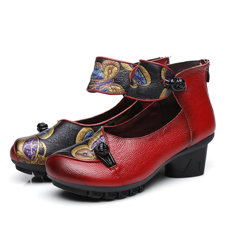 SONDR talon femme; резиновые насосы из натуральной кожи на платформе; женская обувь; scarpe retro donna eleganti; круглый носок; молния; ayakkabi
